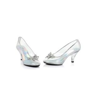 Ellie Shoes 3" Heel Clear Pumps with Silver Butterflies Women's Size 9‎ NEW